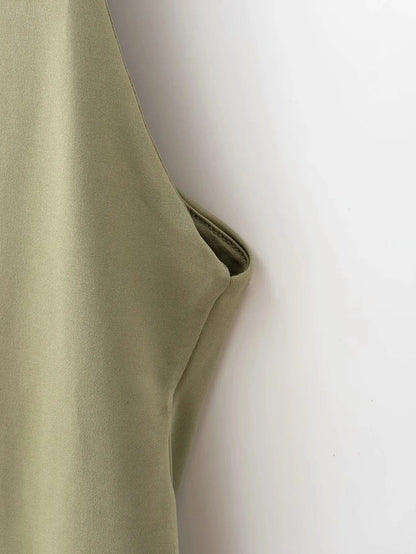 Summer Solid Sexy Bodycon Women Bodysuit Green Slim