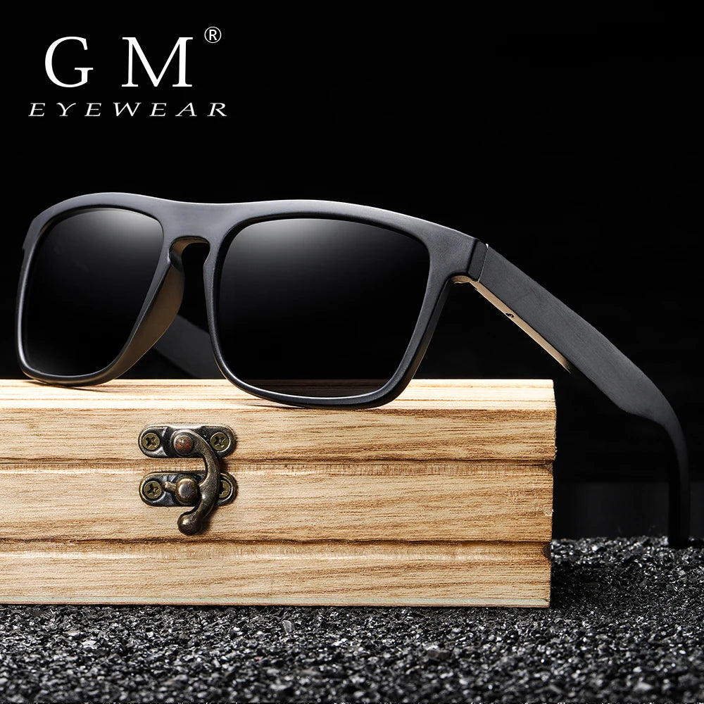 Black Wooden Polarized Sunglasses for Men