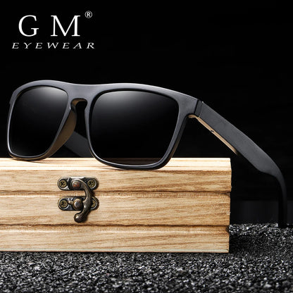 Black Wooden Polarized Sunglasses for Men
