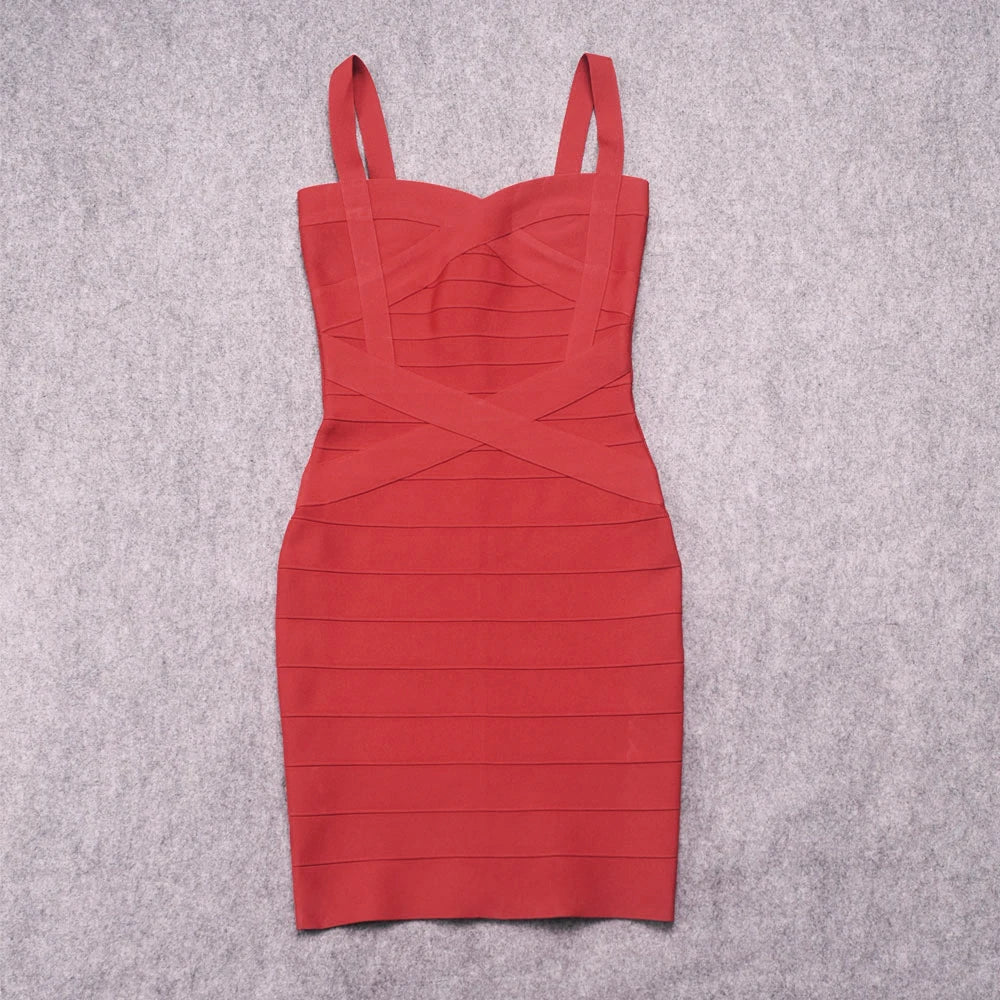 BEAUKEY Blue Mini Bandage Dress for Women XL