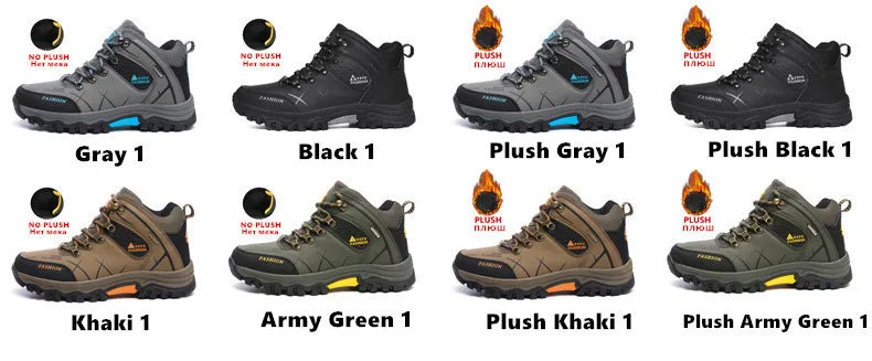 Men's Waterproof Leather Snow Boots Size 39-47