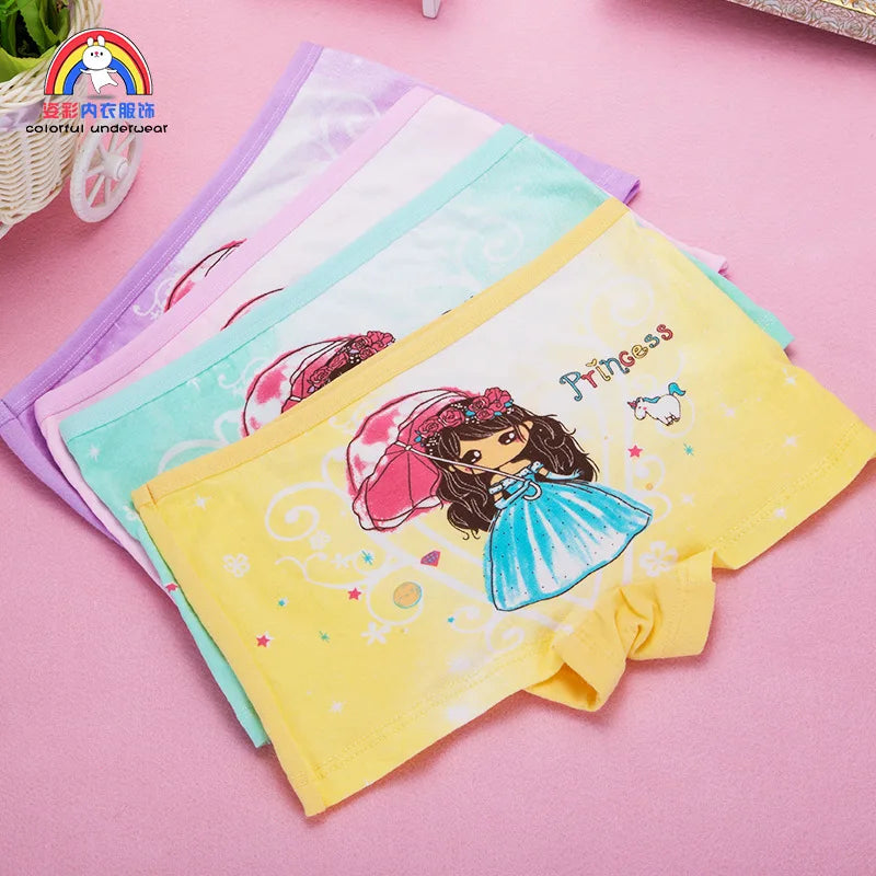 Girls Cartoon Cotton Underwear Briefs Size 2T-10T