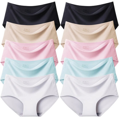 TrowBridge Women's Plus Size Silk Satin Seamless Briefs