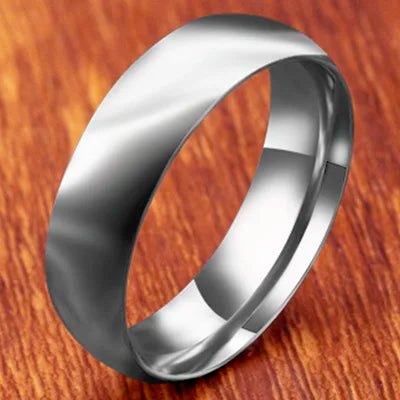 Black Classic Titanium Steel Ring for Men