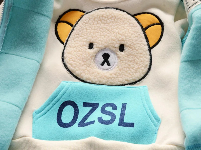 Children's Hooded Fleece Outfit Set for Toddlers