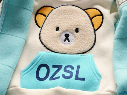 Children's Hooded Fleece Outfit Set for Toddlers