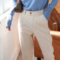 Woolen Harem Pencil Pants High Waisted Casual Trousers