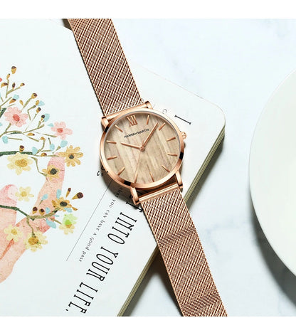 Hannah Martin Women 36mm Rose Gold Quartz Watch