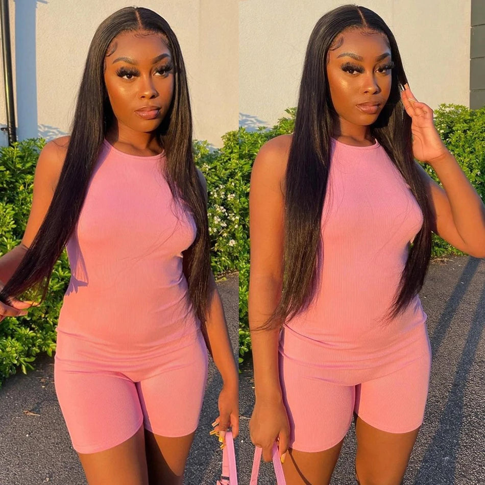 HD Lace Front Straight Human Hair Wig Transparent Lace