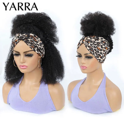 Afro Kinky Curly Headband Wig 180% Density Brazilian Hair
