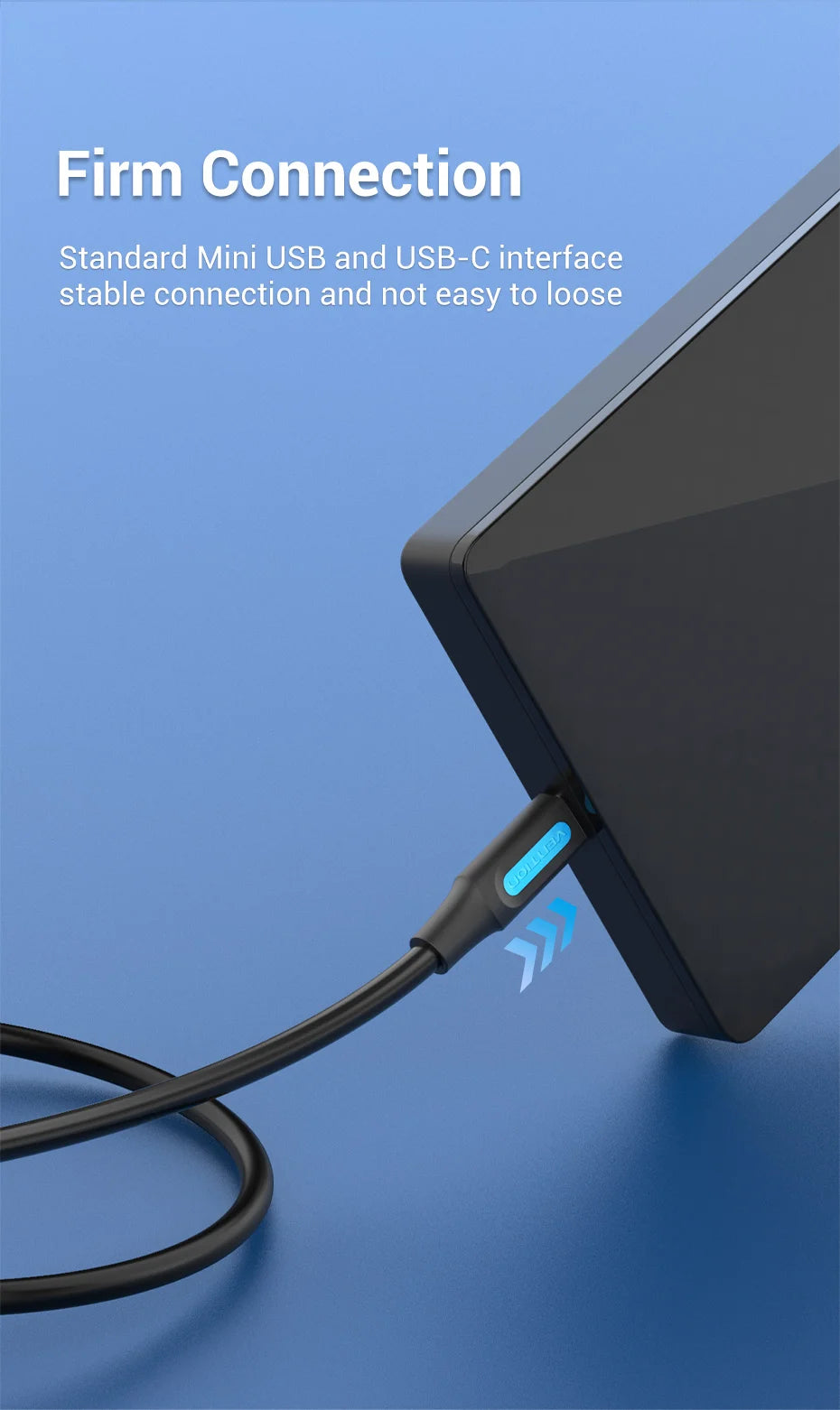 Vention USB C to Mini USB Cable for Digital Camera