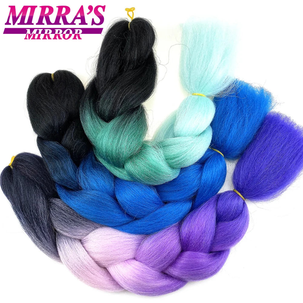 24 Inch Jumbo Braiding Hair Extensions Synthetic Ombre