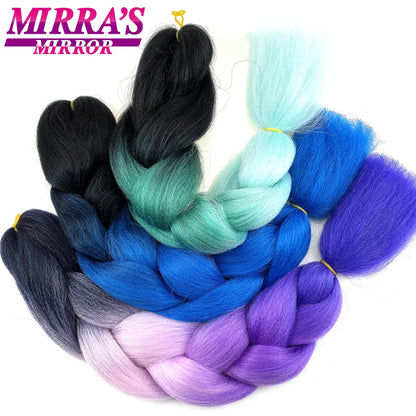 24 Inch Jumbo Braiding Hair Extensions Synthetic Ombre