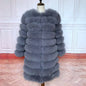 4in1 Women Fox Fur Coat Winter Outerwear
