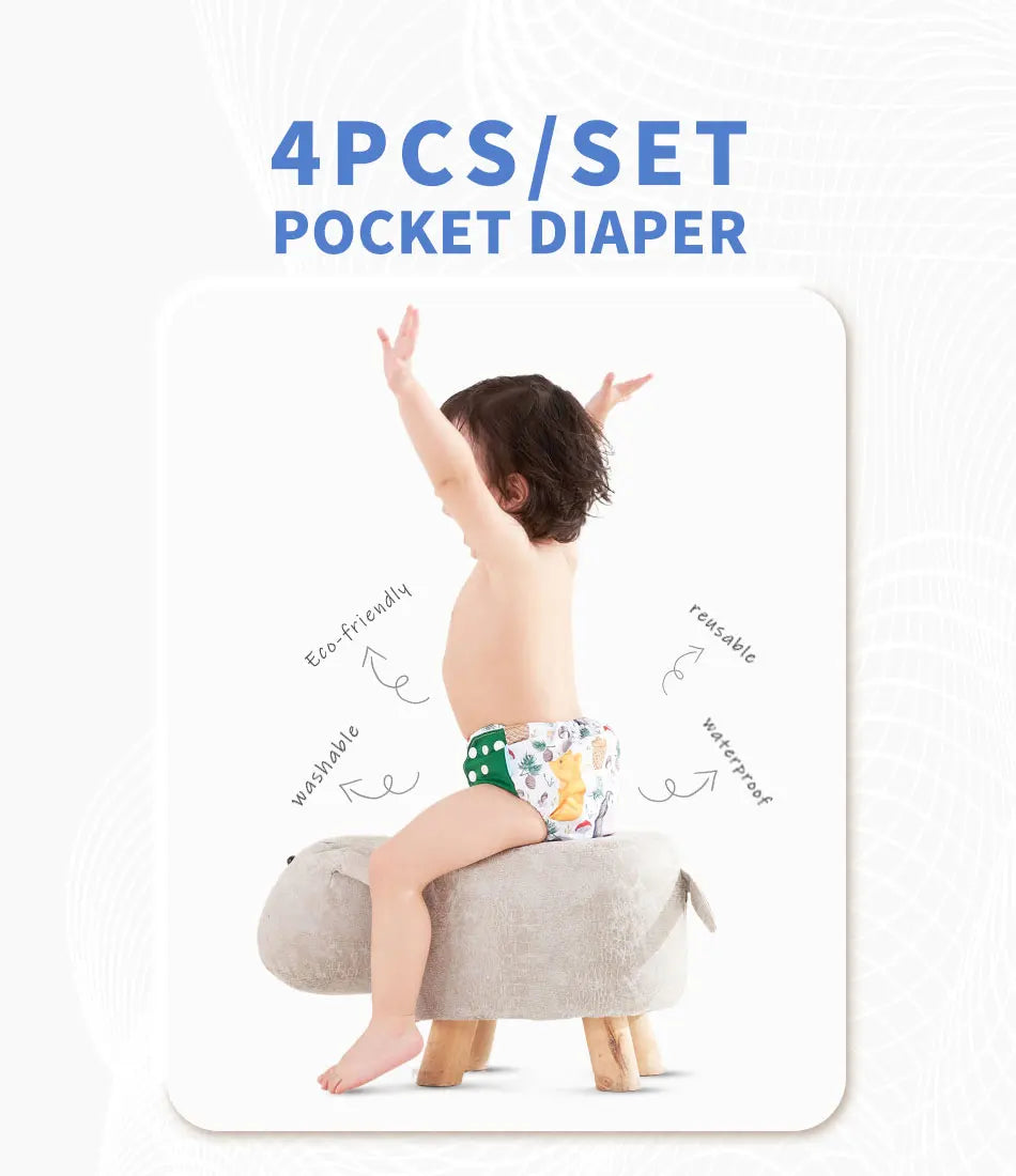 Happyflute Eco-Friendly Cloth Diaper Set for Babies