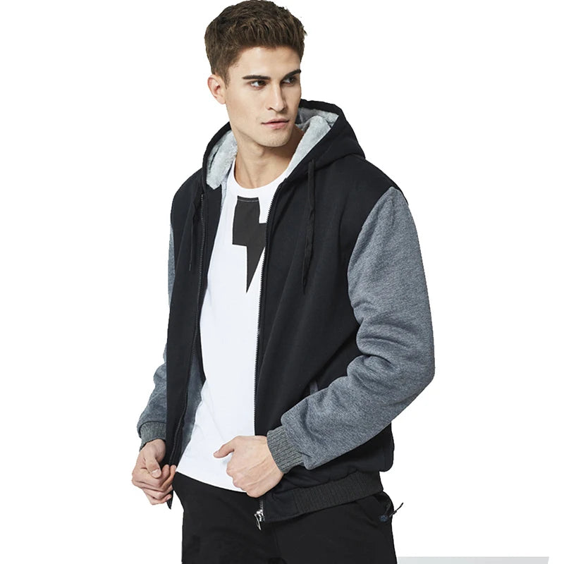 Men's Camouflage Winter Jacket Fleece Long Sleeve Coat