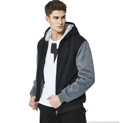 Men's Camouflage Winter Jacket Fleece Long Sleeve Coat