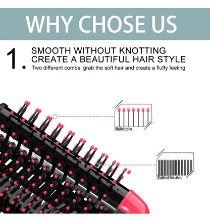 LISAPRO 3 In 1 Hot Air Brush Hair Dryer and Volumizer
