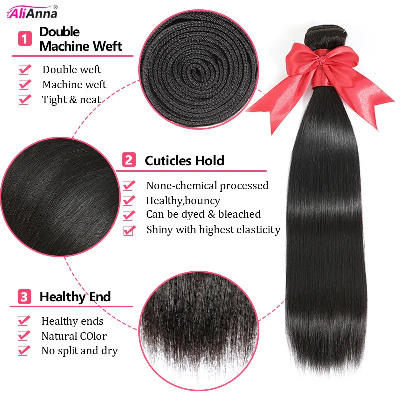 26 Inch Brazilian Raw Human Hair Weave Bundles