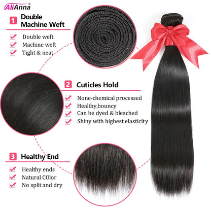26 Inch Brazilian Raw Human Hair Weave Bundles