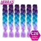 24 Inch Jumbo Braiding Hair Extensions Synthetic Ombre