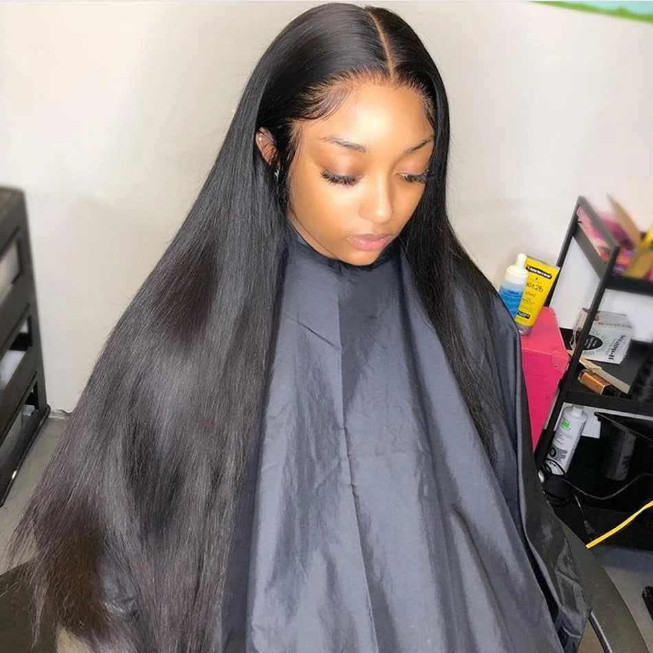 HD Lace Front Straight Human Hair Wig Transparent Lace