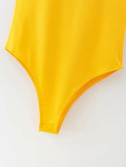 Summer Solid Sexy Bodycon Women Bodysuit Green Slim