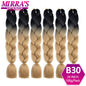 24 Inch Jumbo Braiding Hair Extensions Synthetic Ombre