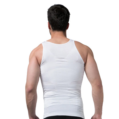 Men's Slimming Vest Body Shaper Corset in Nylon Elastane