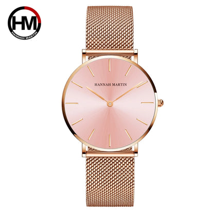 Hannah Martin Women 36mm Rose Gold Quartz Watch
