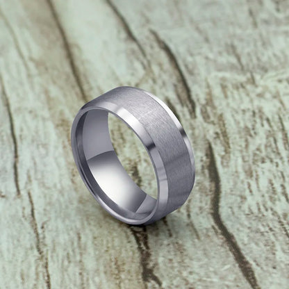 Black Classic Titanium Steel Ring for Men