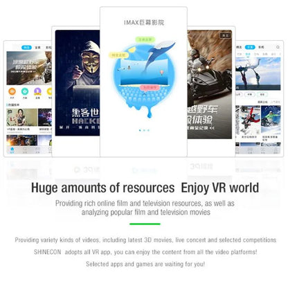 Wireless Virtual Reality Glasses 3D Headset for 4.7-7.2" Phones