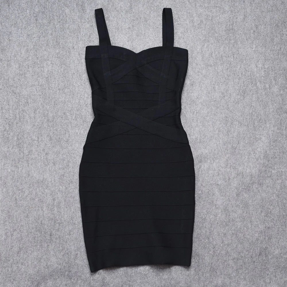 BEAUKEY Blue Mini Bandage Dress for Women XL