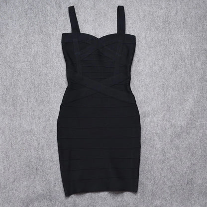 BEAUKEY Blue Mini Bandage Dress for Women XL