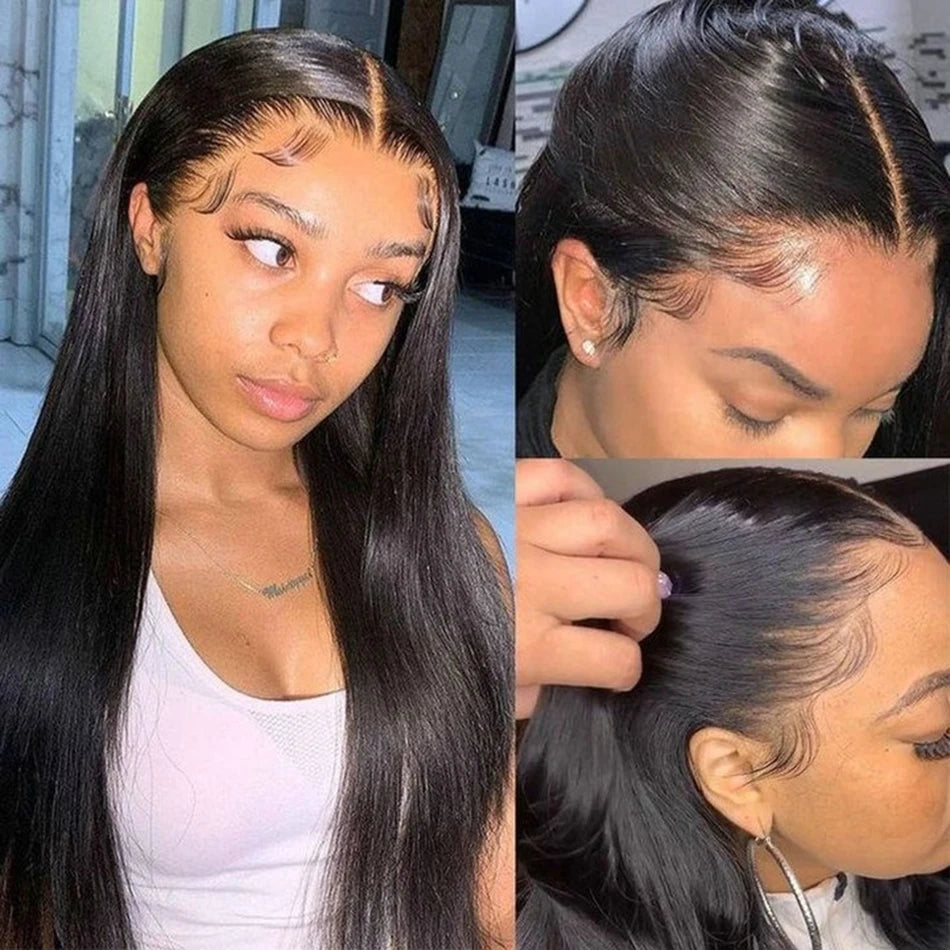 HD Lace Front Straight Human Hair Wig Transparent Lace