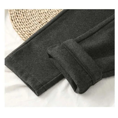 Woolen Harem Pencil Pants High Waisted Casual Trousers