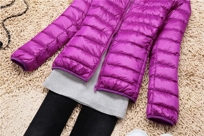 Women Hooded Puffer Jacket Plus Size Lightweight