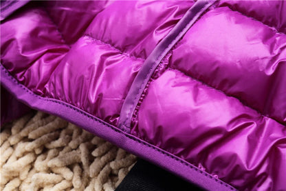 Women Hooded Puffer Jacket Plus Size Lightweight