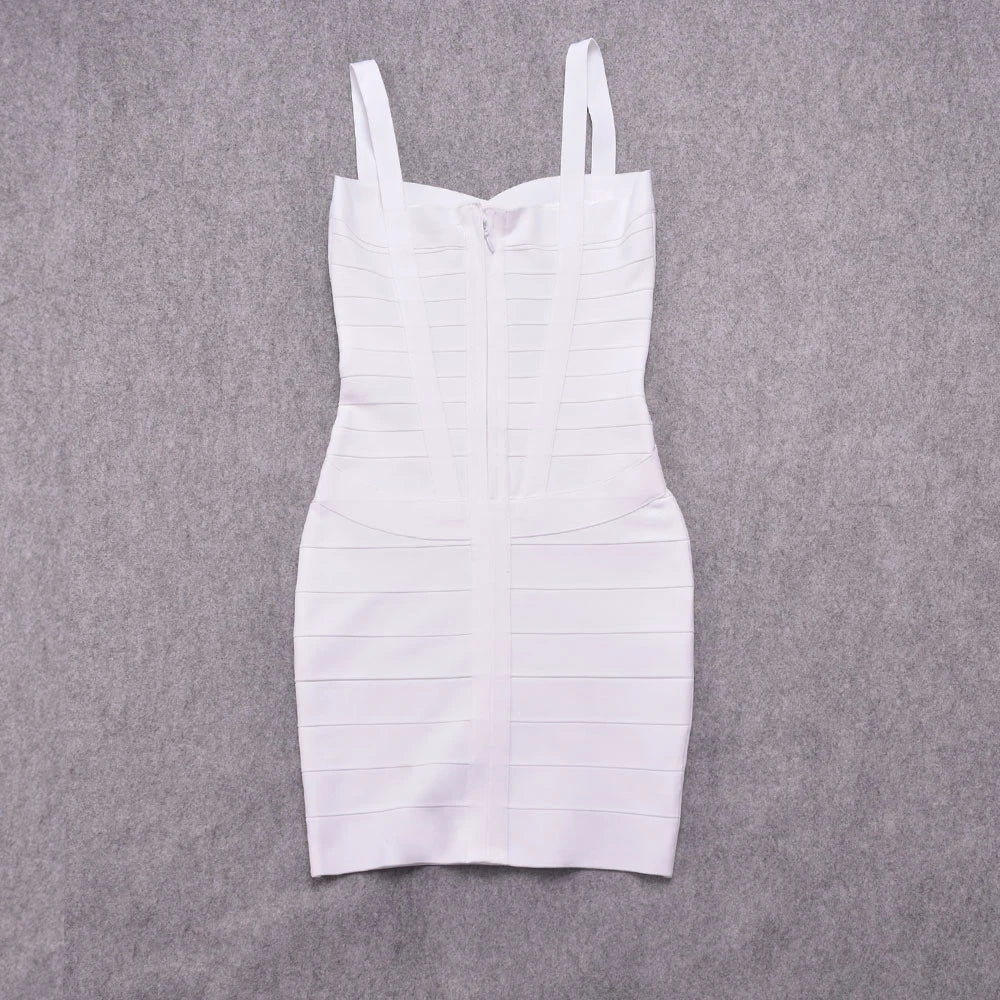 BEAUKEY Blue Mini Bandage Dress for Women XL