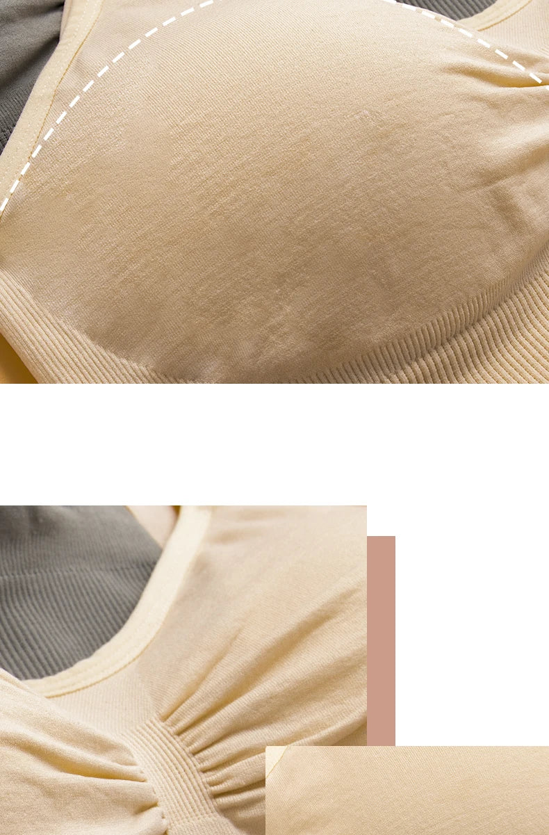 Plus Size Nursing Bra Seamless Breathable Nylon