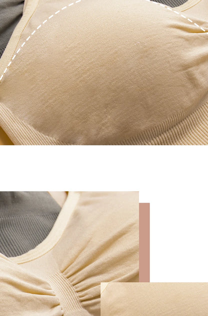 Plus Size Nursing Bra Seamless Breathable Nylon