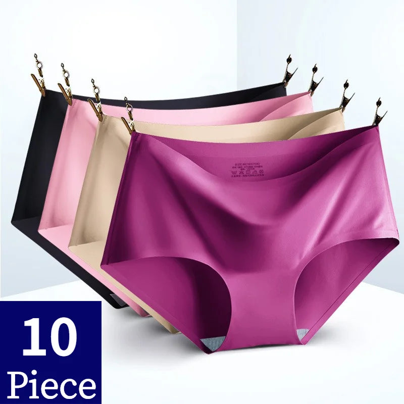 TrowBridge Women's Plus Size Silk Satin Seamless Briefs
