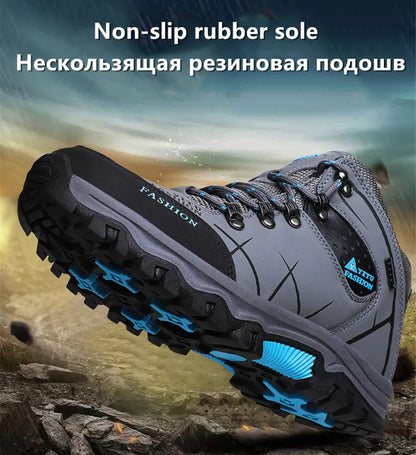 Men's Waterproof Leather Snow Boots Size 39-47