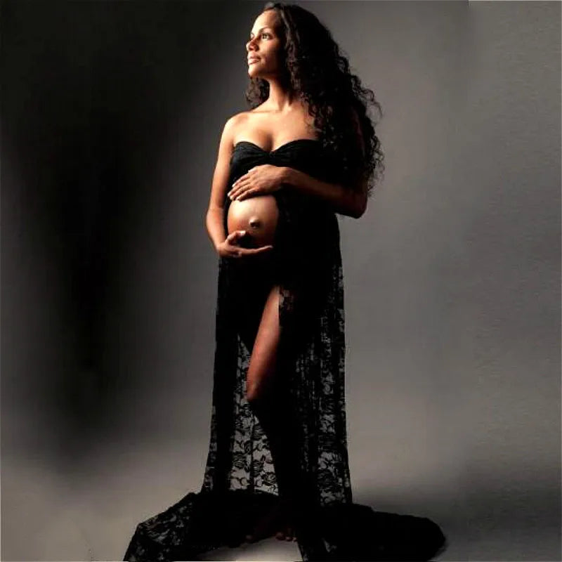 Lace Maxi Maternity Dress for Photography Summer