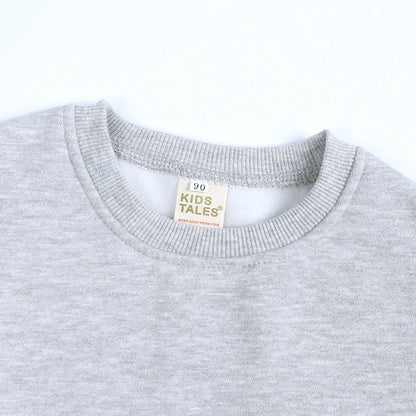 Kids Hooded Sweatshirt Cotton Solid Top for Girls