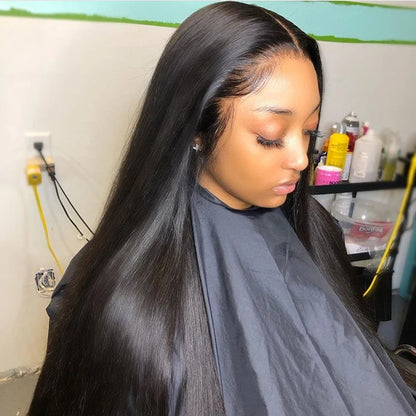 HD Lace Front Straight Human Hair Wig Transparent Lace