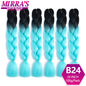 24 Inch Jumbo Braiding Hair Extensions Synthetic Ombre