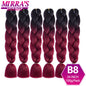 24 Inch Jumbo Braiding Hair Extensions Synthetic Ombre