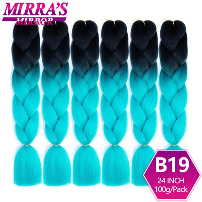 24 Inch Jumbo Braiding Hair Extensions Synthetic Ombre