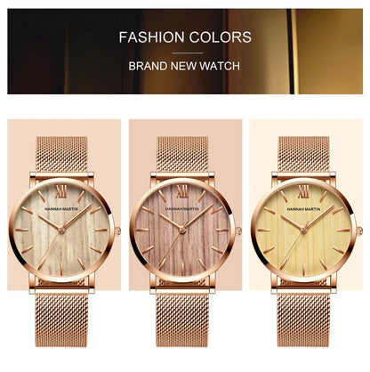 Hannah Martin Women 36mm Rose Gold Quartz Watch